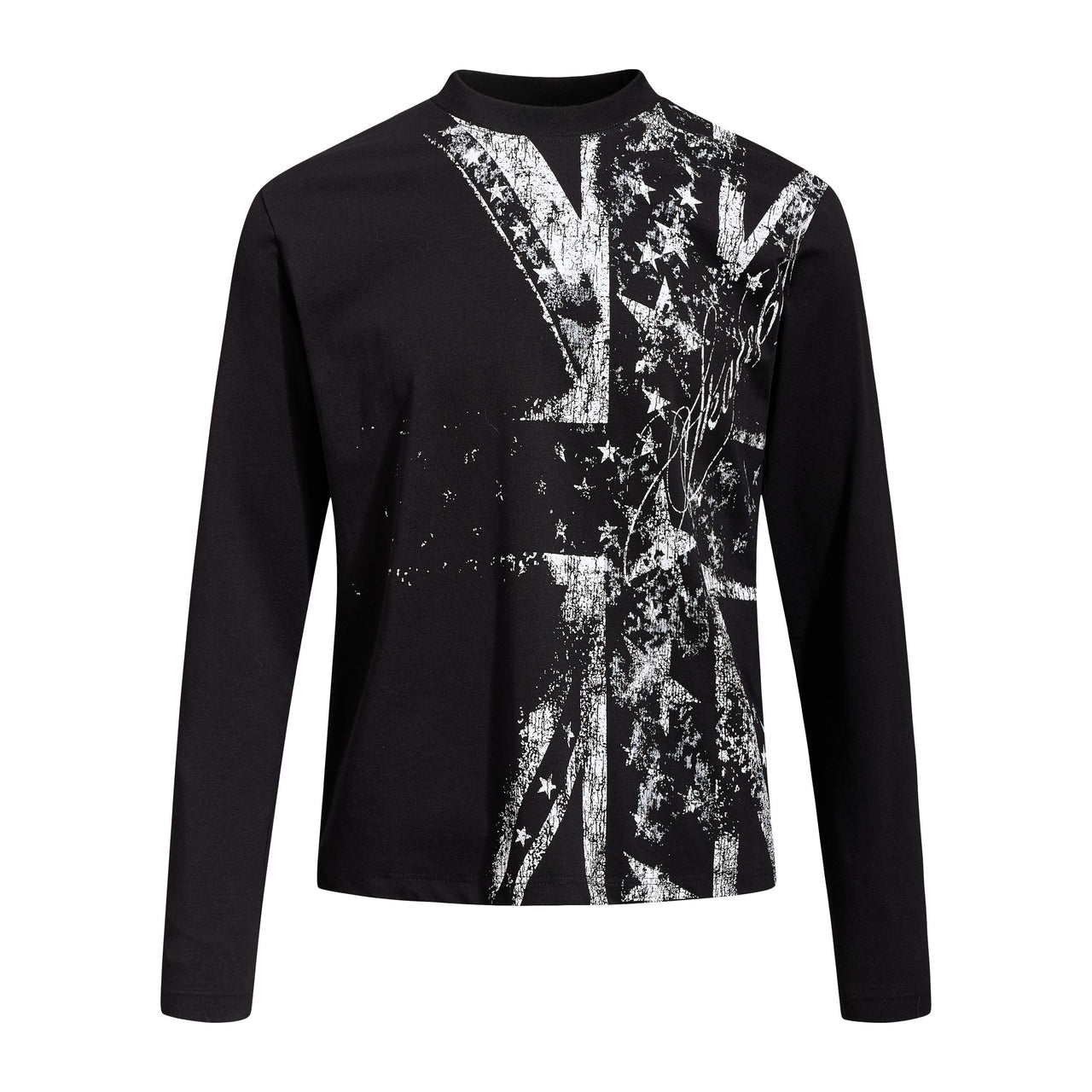 Omirad Distressed Union Graphic Long Sleeve Tee