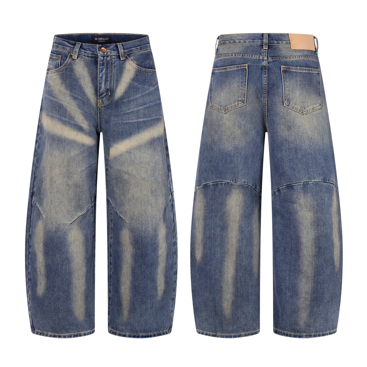 American High Street Patchwork Jeans