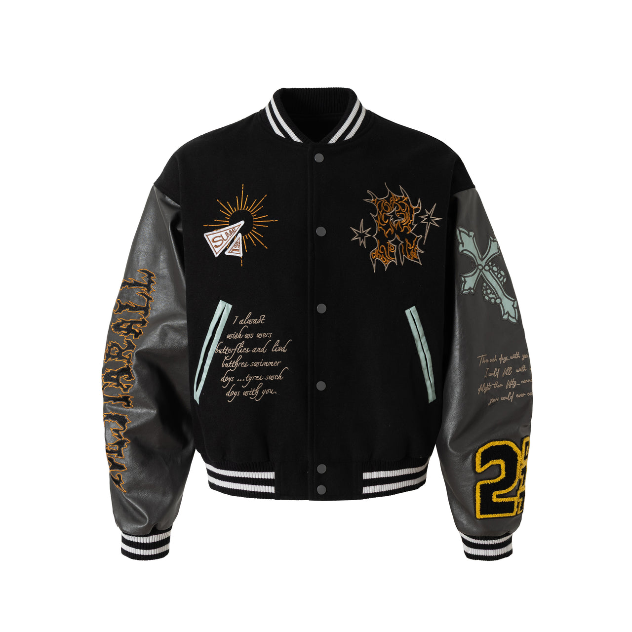 American Vintage Colorblock Embroidered Totem Jacket