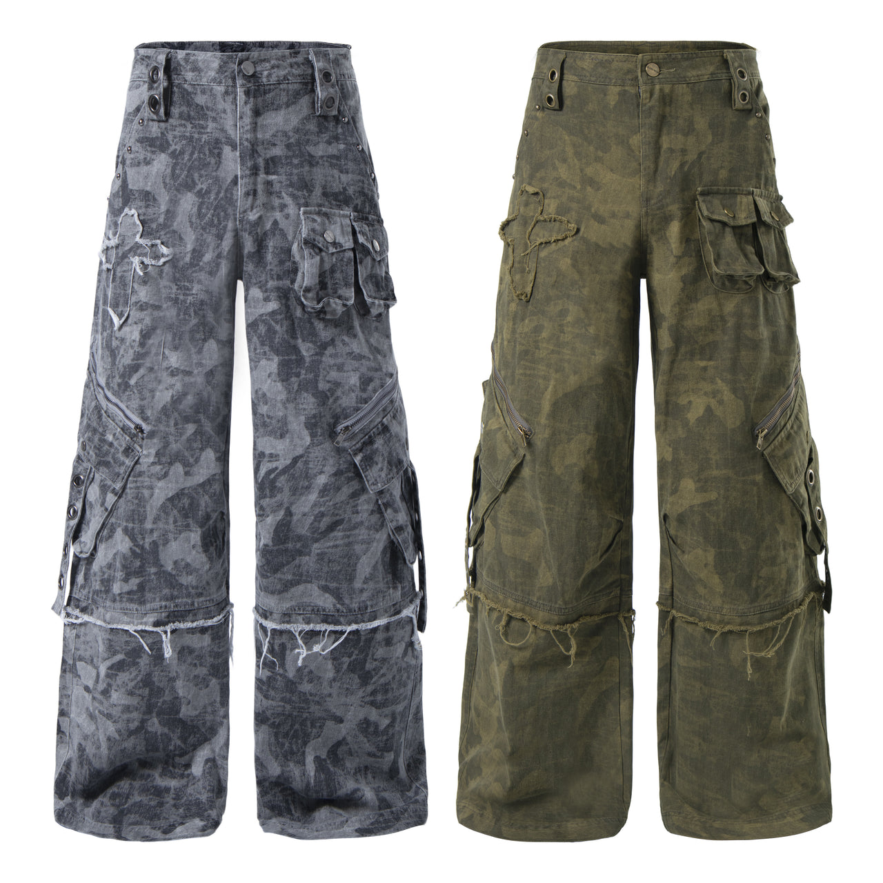 Omirad Distressed Multi-Pocket Cargo Pants