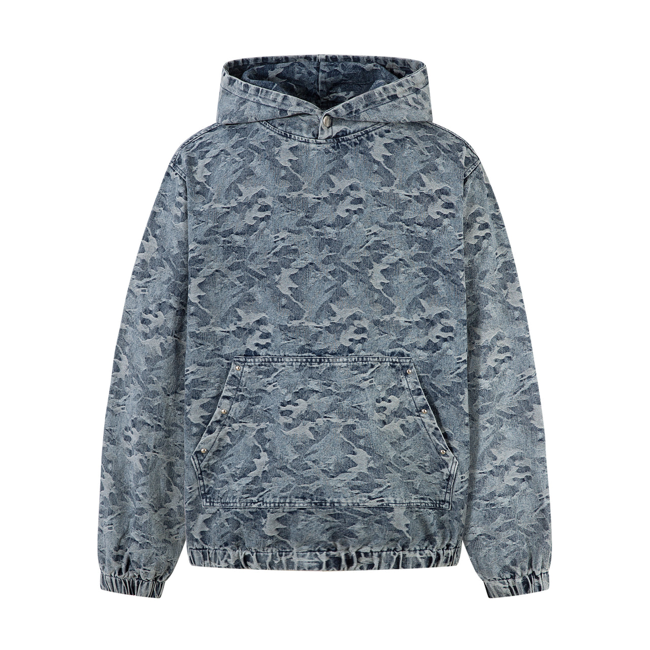 Vintage American Camouflage Denim Hoodie