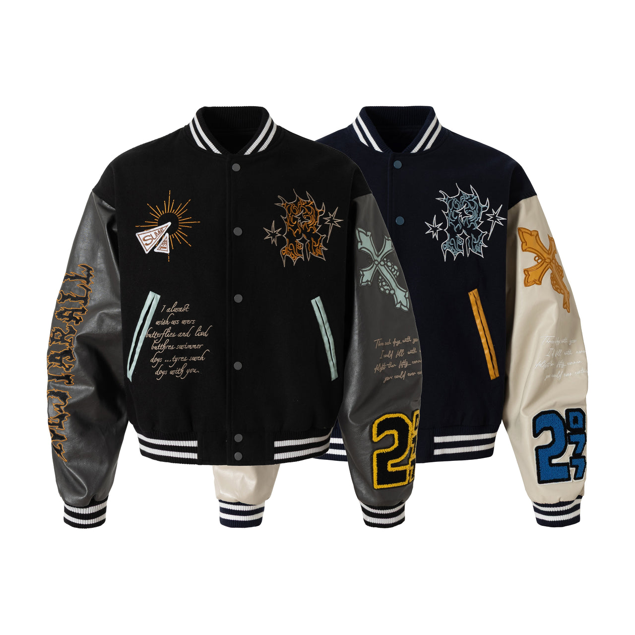 American Vintage Colorblock Embroidered Totem Jacket