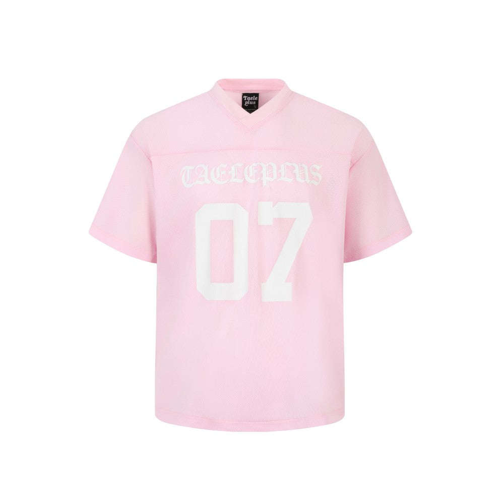 American Vintage Mesh V-Neck Gothic Tee
