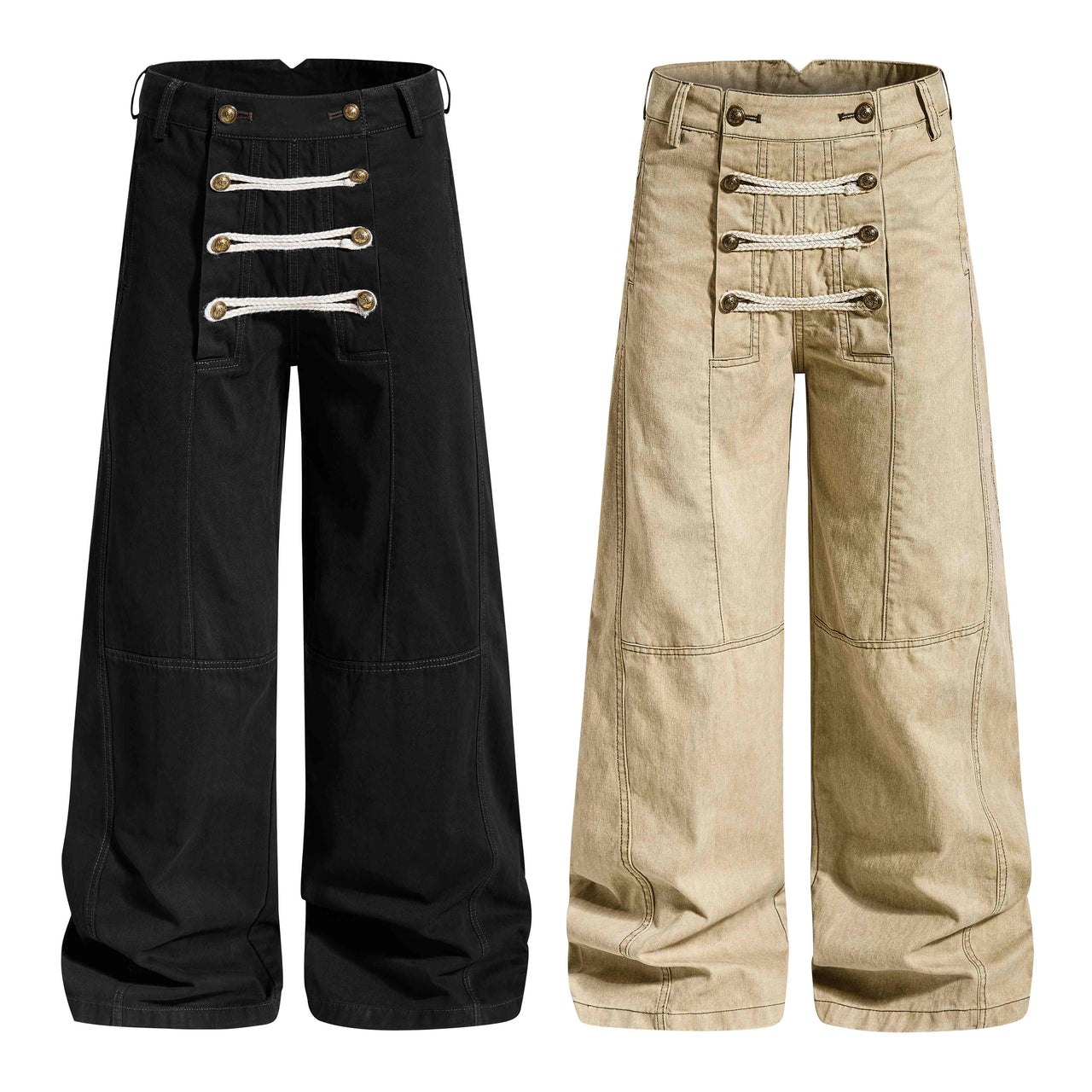 Omirad Military Rope Wide-Leg Pants