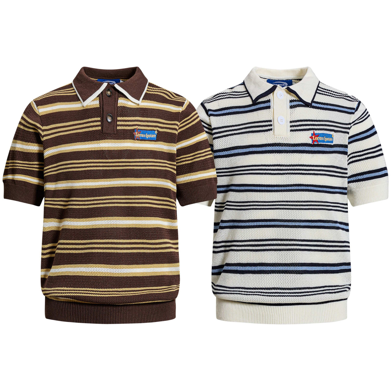 Omirad “Retro Stripe Knit Polo”