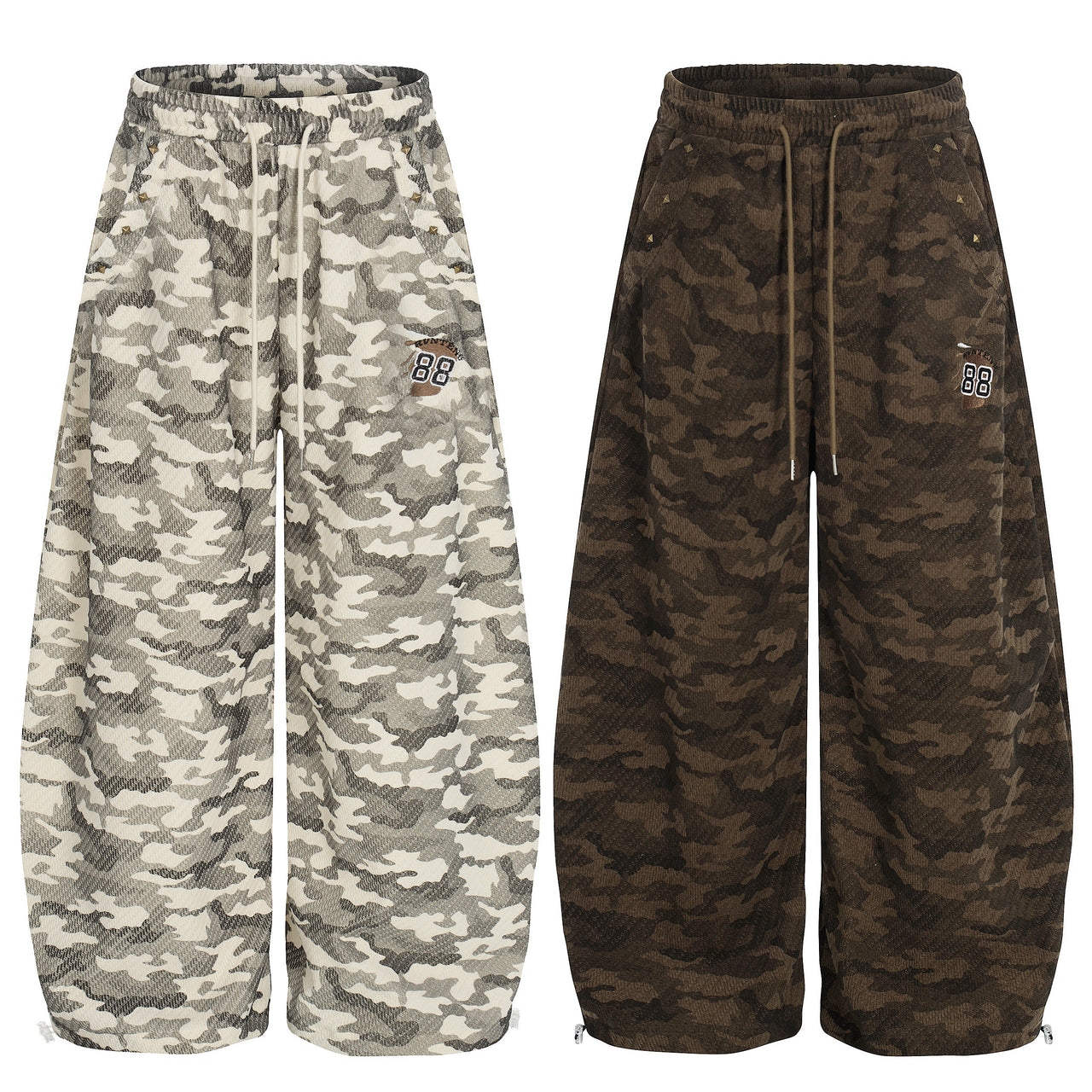 Omirad Vintage Camo Wide-Leg Sweatpants