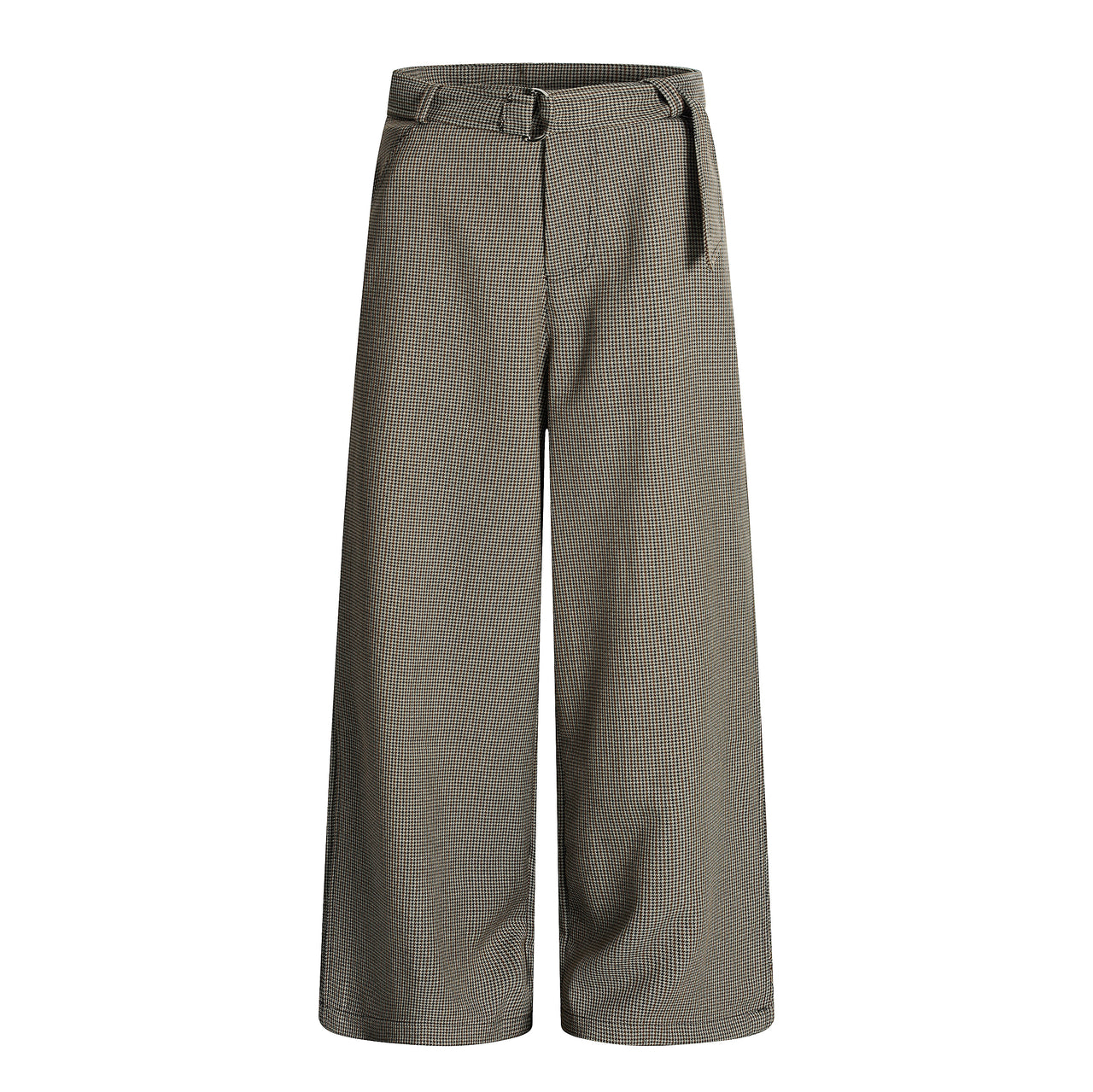 American Vintage Plaid Waistband Casual Pants