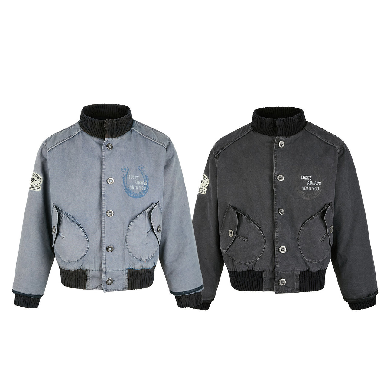 Omirad Vintage Washed Varsity Jacket