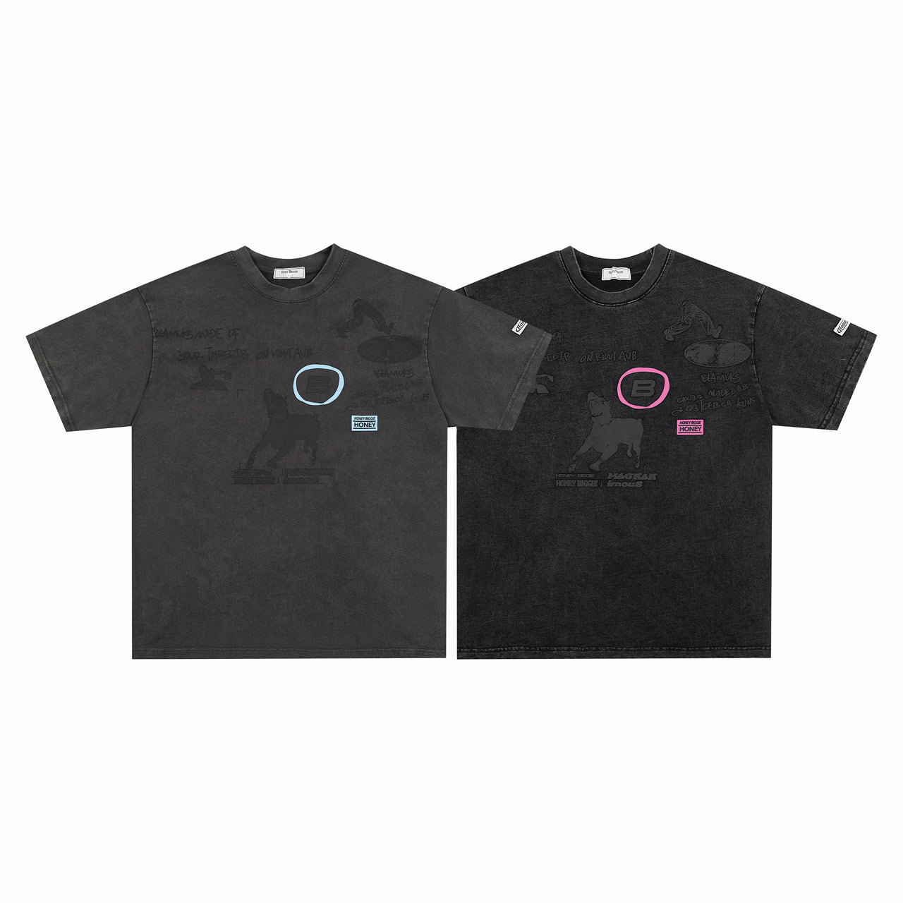 American Vintage Acid Wash Distressed Tee
