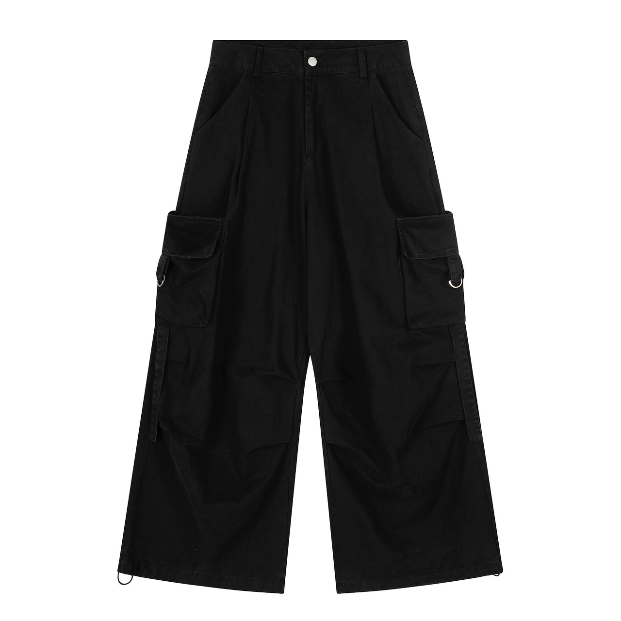 Streetwear Letter Print Multi-Pocket Jeans