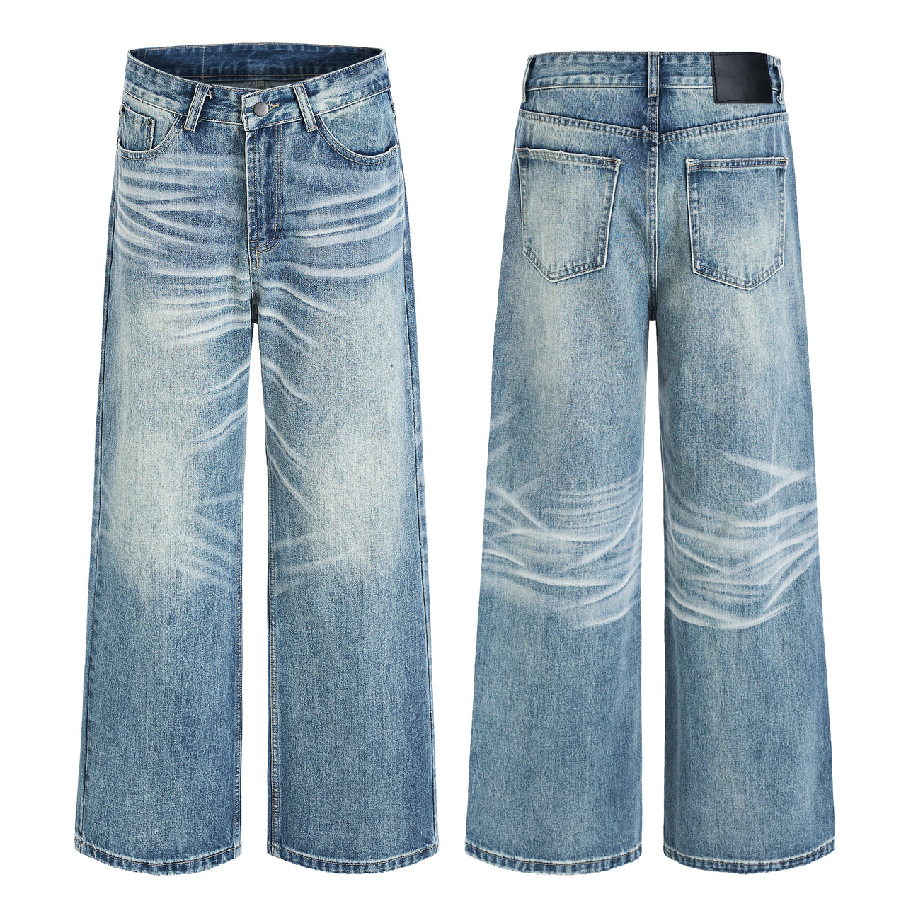 Omirad Washed Wide-Leg Denim Jeans