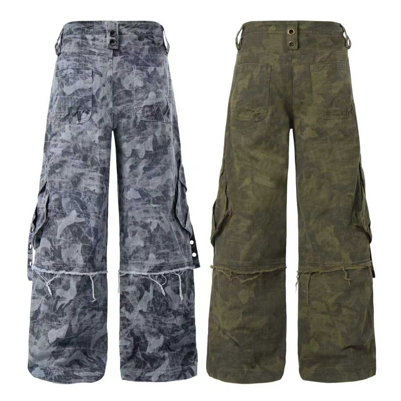 Omirad Distressed Multi-Pocket Cargo Pants