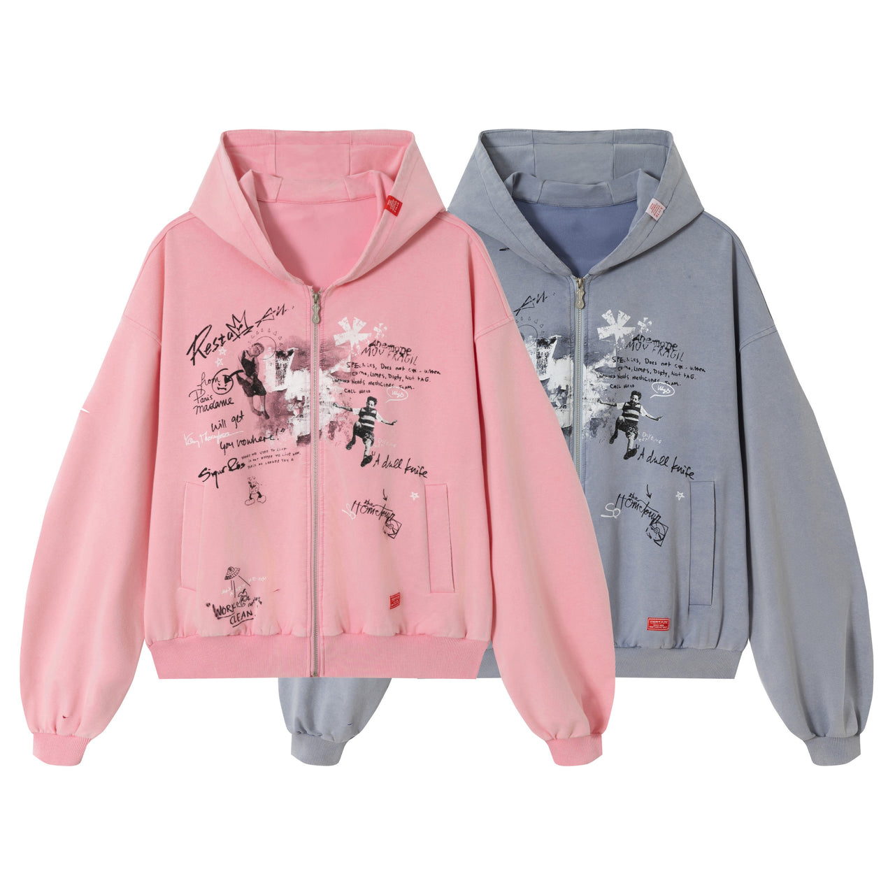 Omirad Gradient Graphic Zip Hoodie