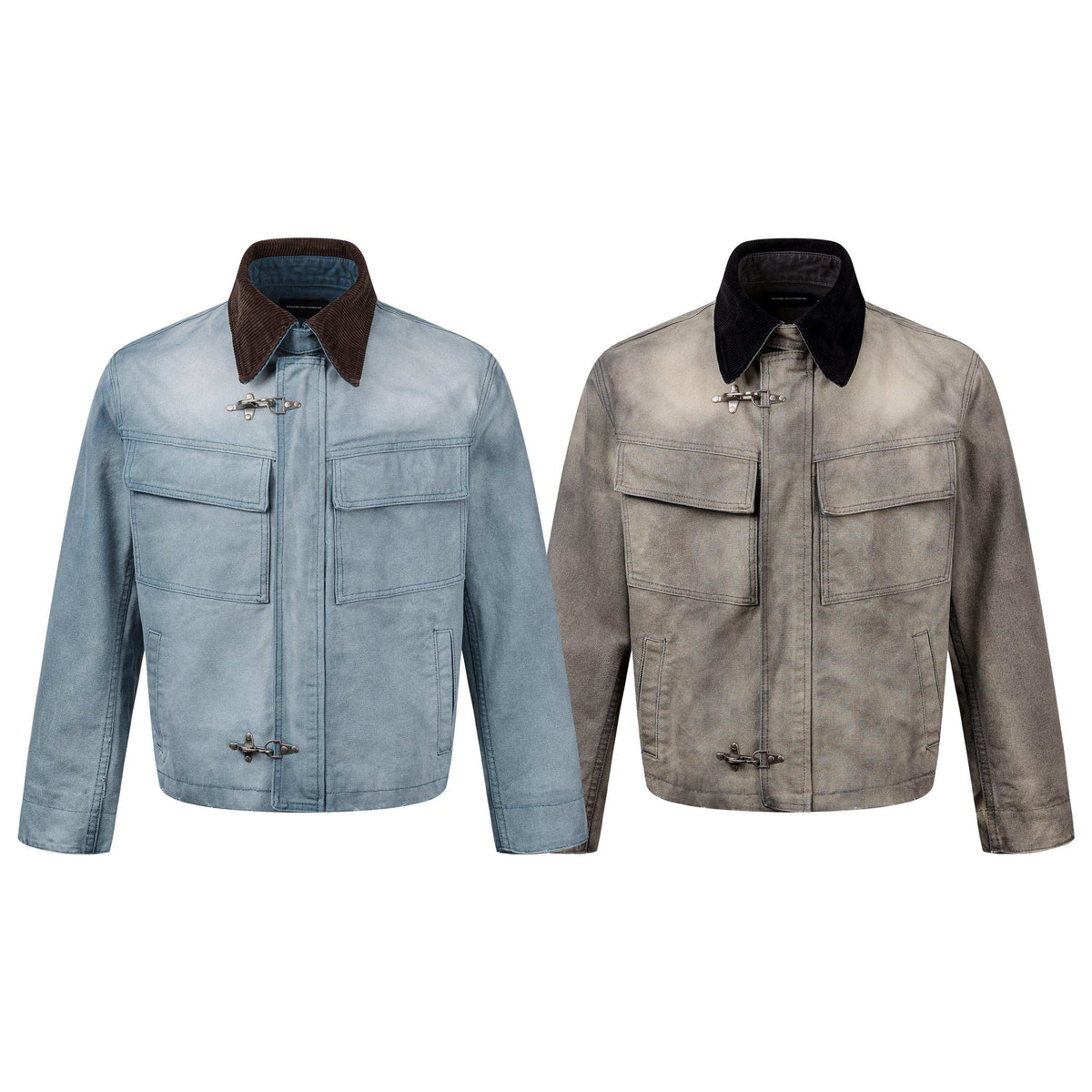 Omirad Contrast Corduroy Collar Utility Jacket