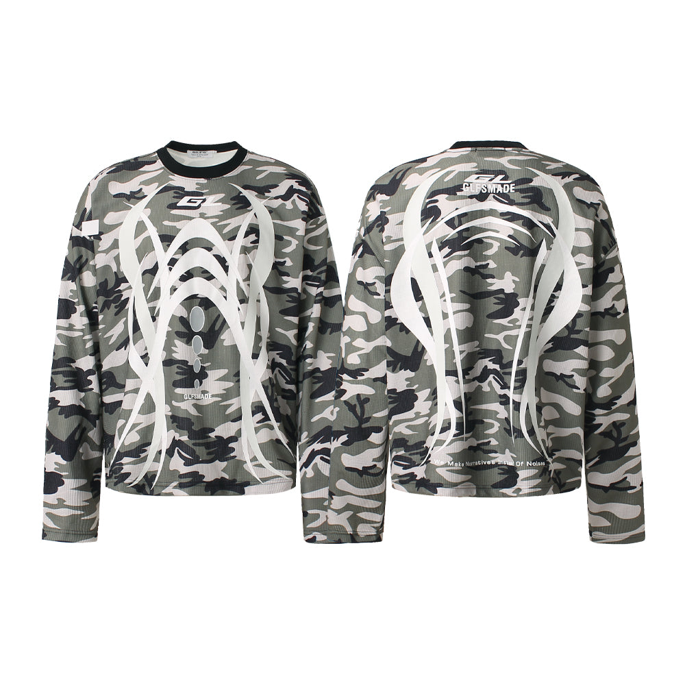 American Streetwear Vintage Camouflage Sweatshirt