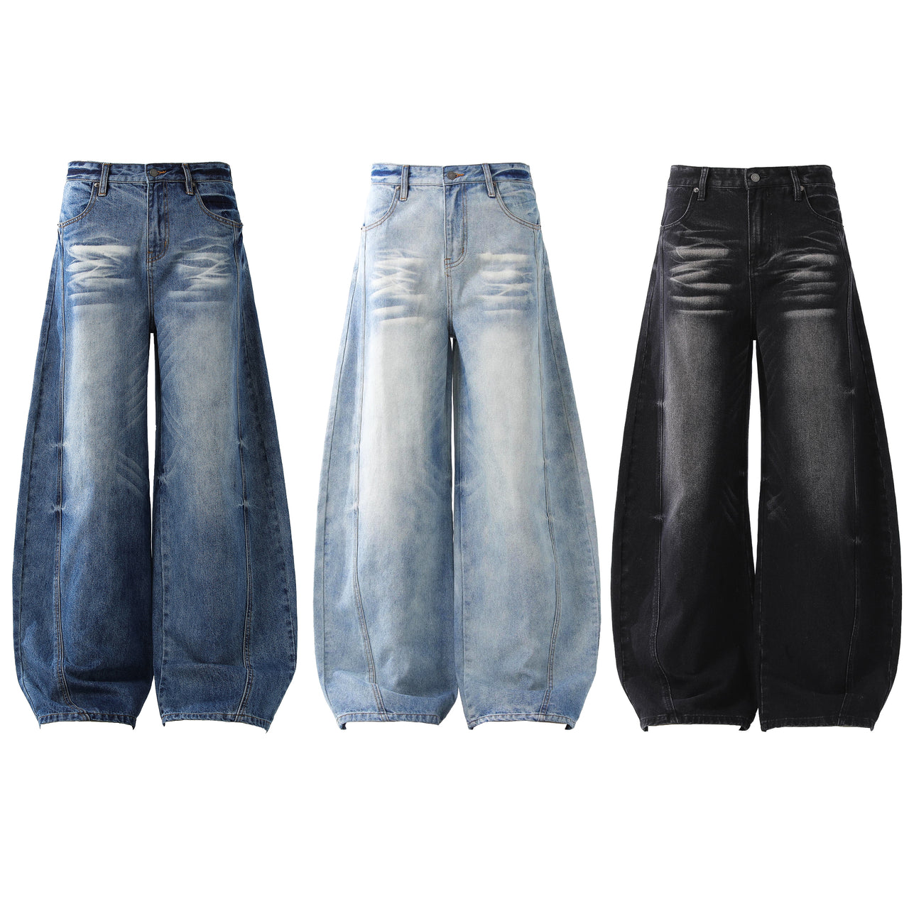 American Vintage Bamboo Stripe Washed Jeans