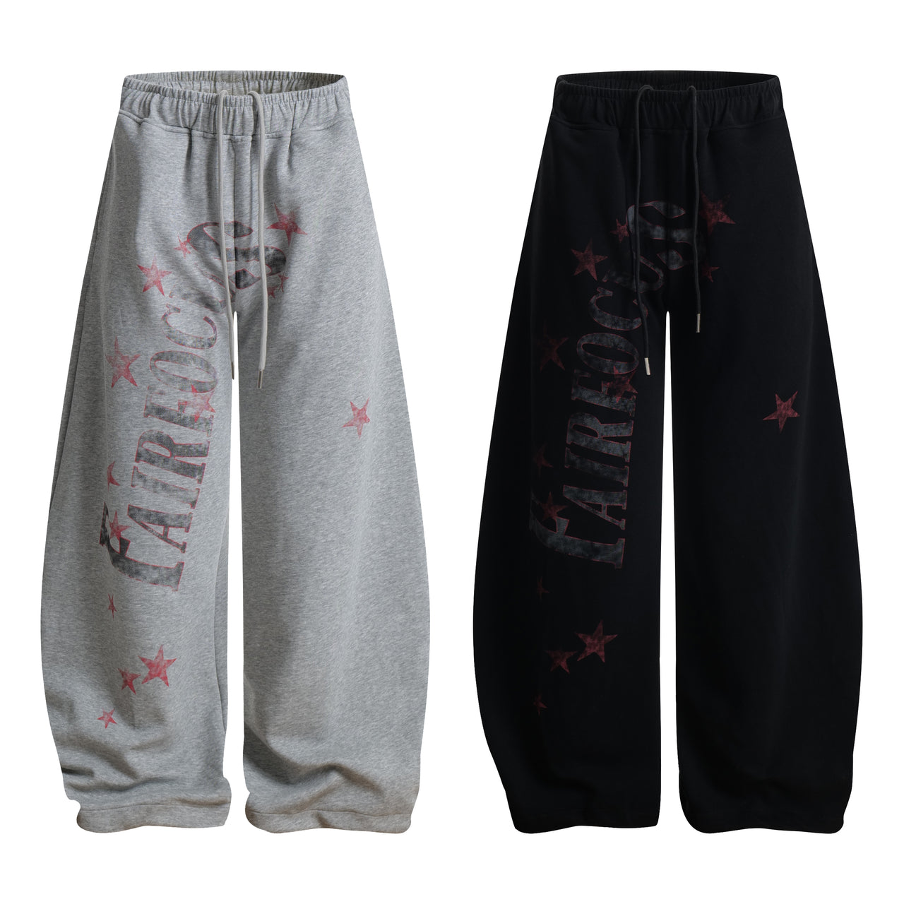 American Streetwear Letter Graphic Curved Blade Casual Pants