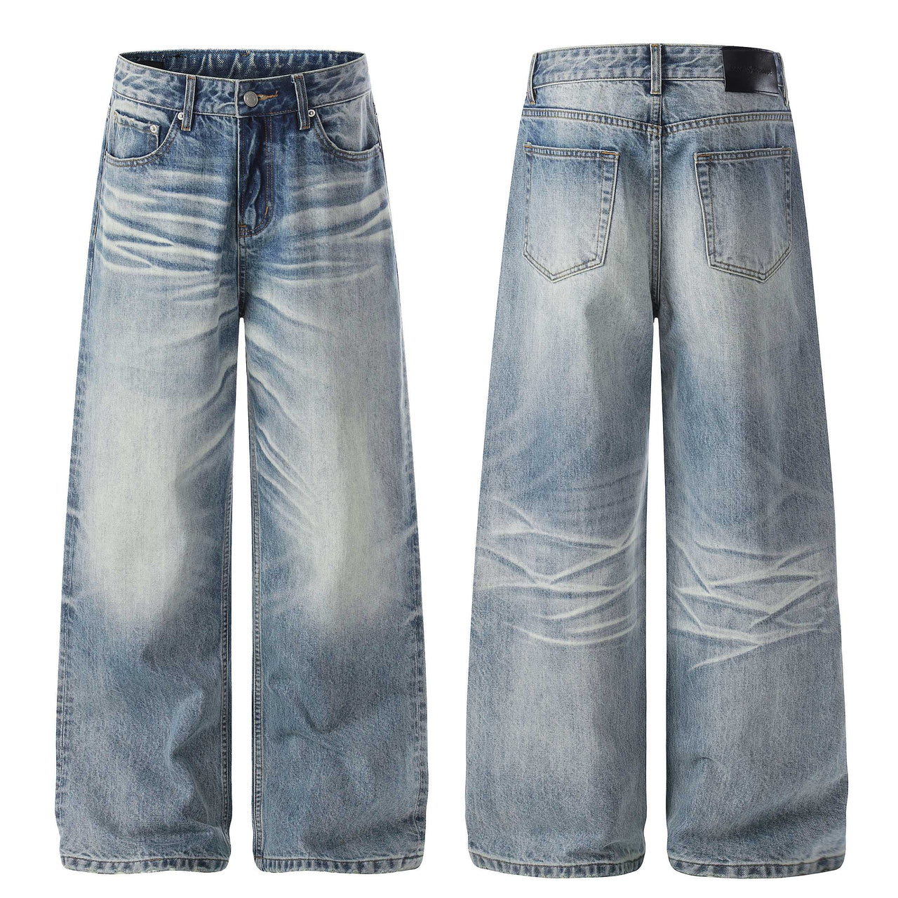 Omirad Light Wash Wide-Leg Jeans