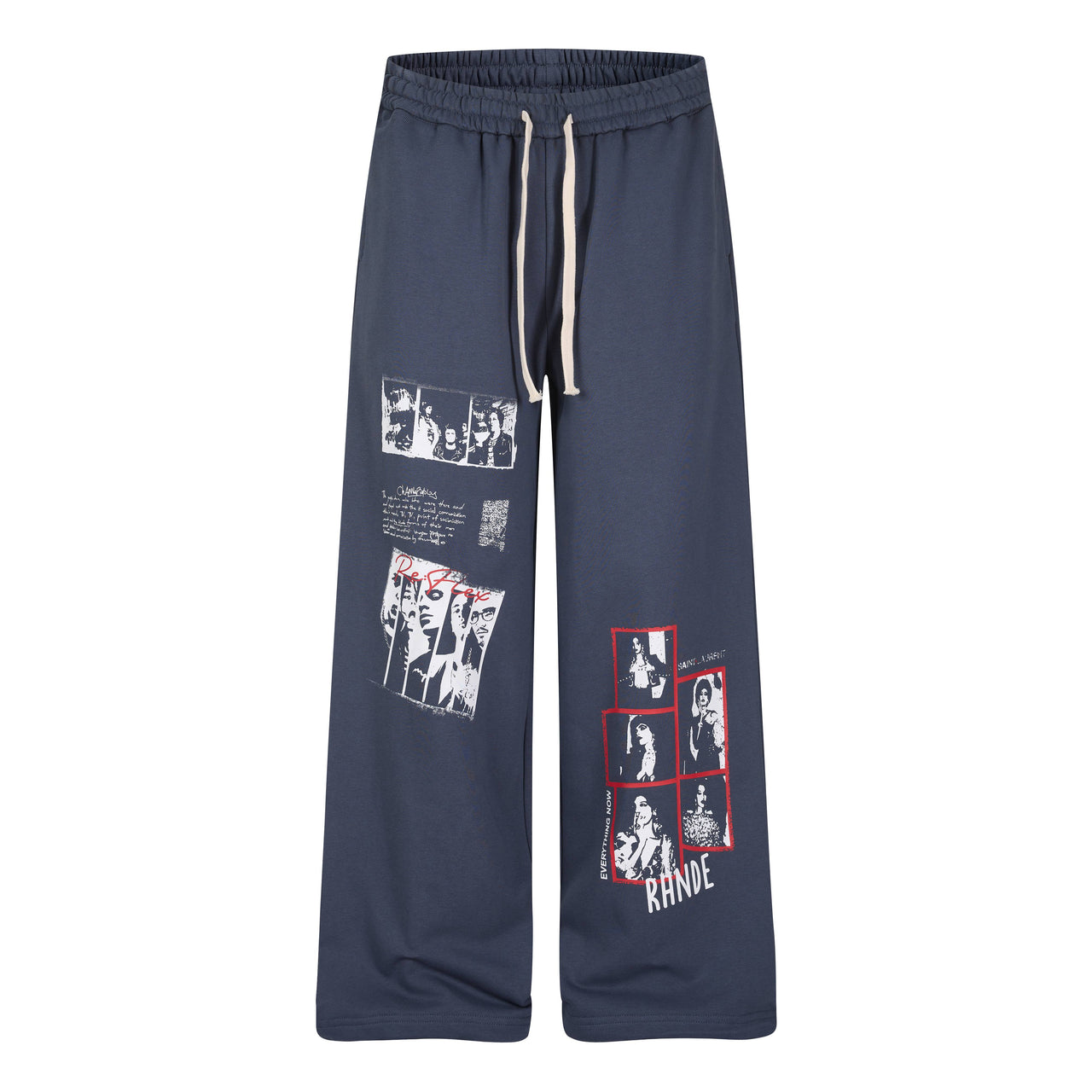 Omirad Photo Collage Wide-Leg Sweatpants