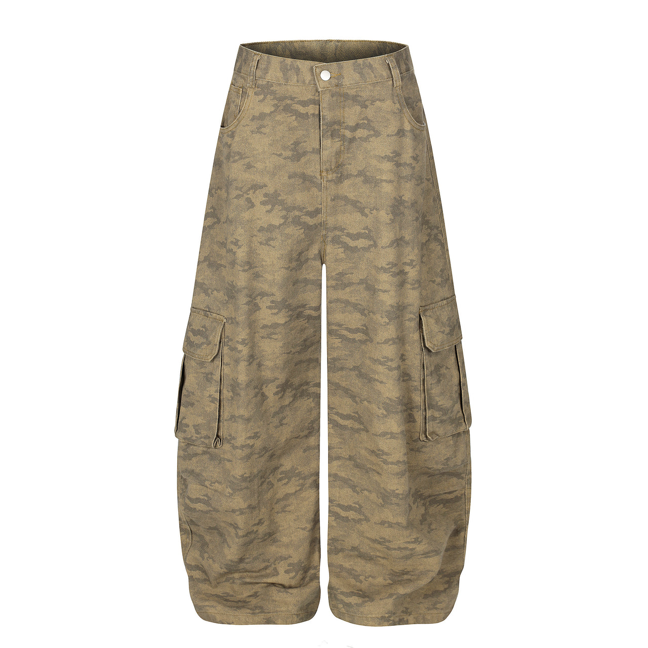 Vintage American Camo Curved-Leg Cargo Jeans