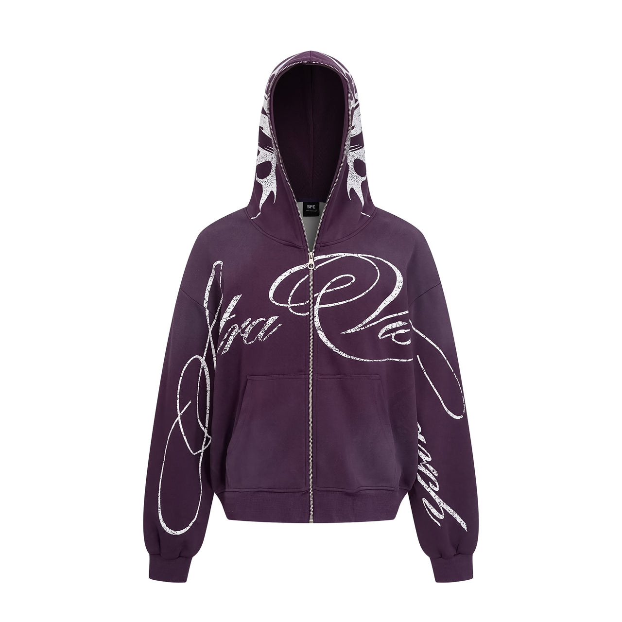 American Streetwear Letter Print Cardigan Hoodie