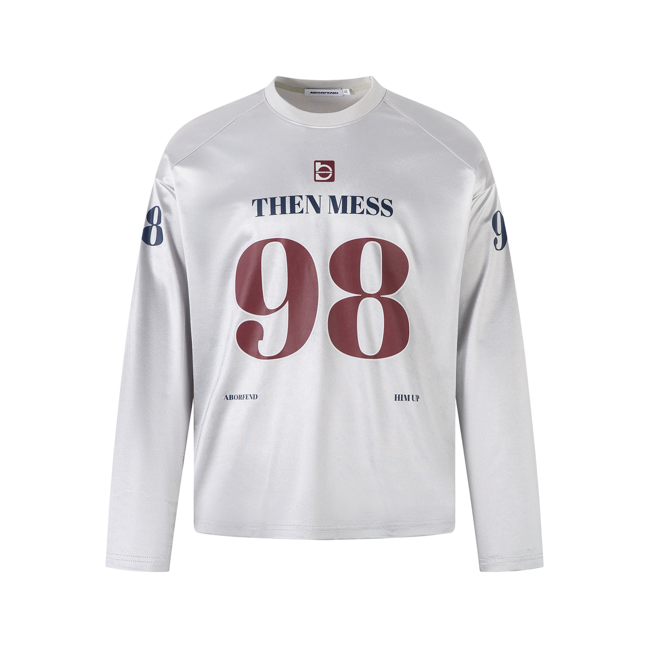 American High Street Satin Print Sports Sweatshirt