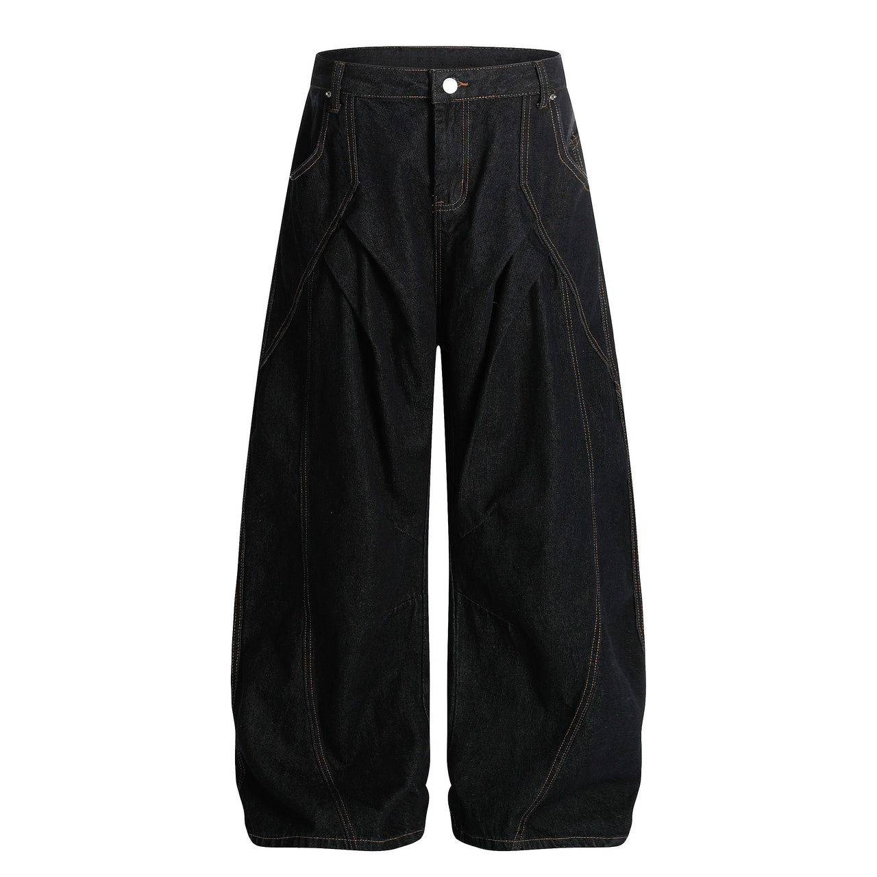 American Vintage Embroidered Raw Color Jeans