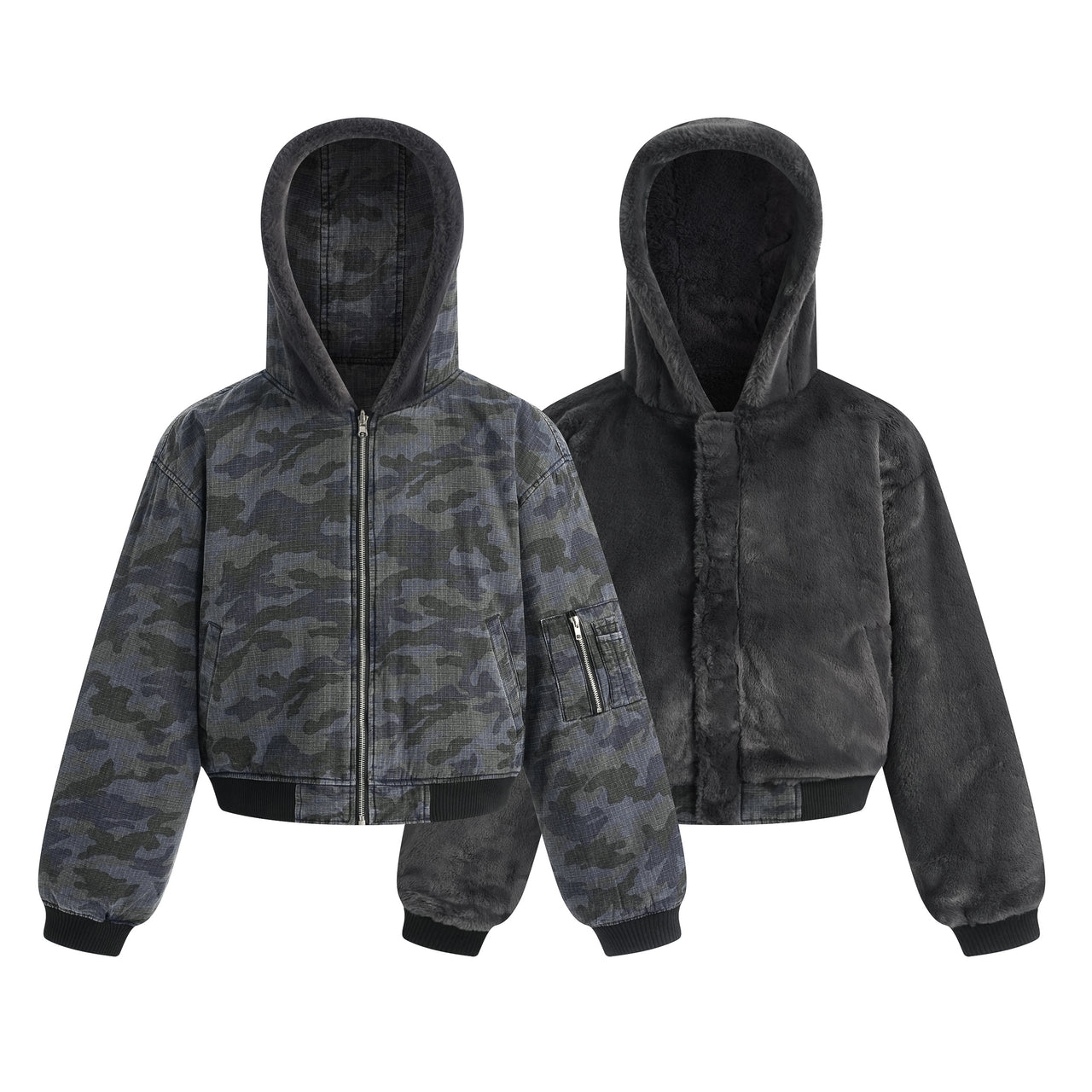 Omirad Reversible Camo Hooded Jacket