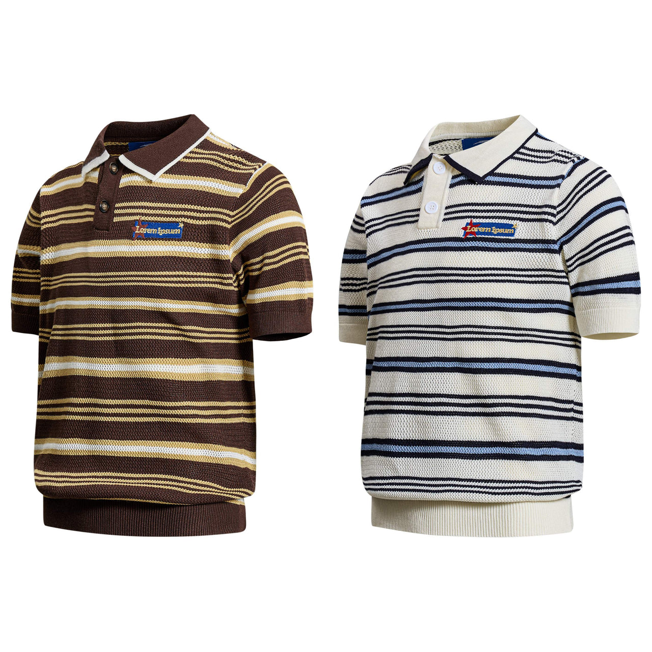 Omirad “Retro Stripe Knit Polo”