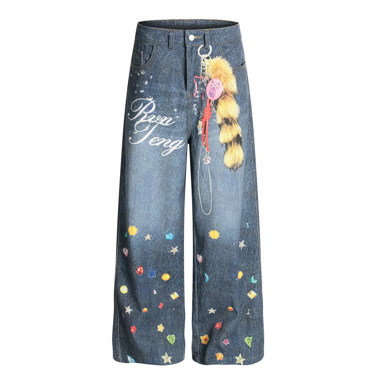 American High Street Digital Print Jeans