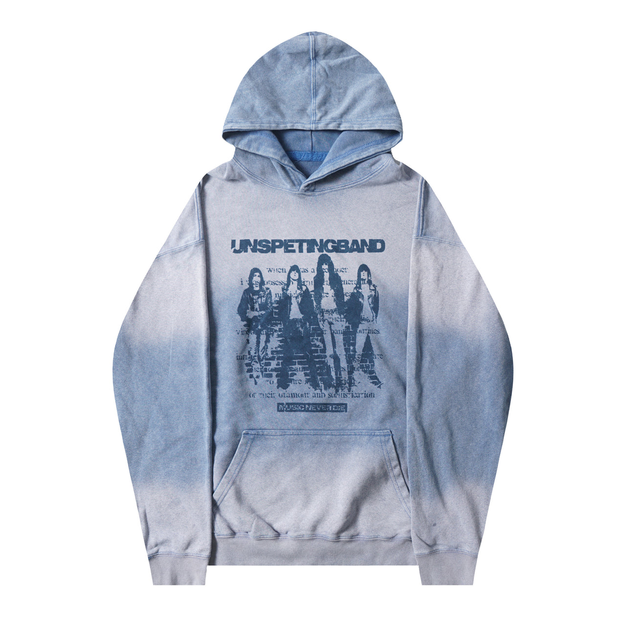 Streetwear Ombre Washed Hoodie