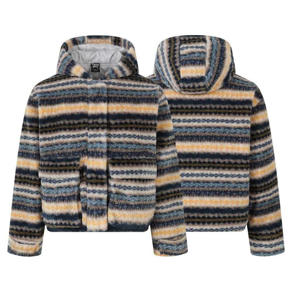 Vintage American Fair Isle Sherpa Textured Jacket