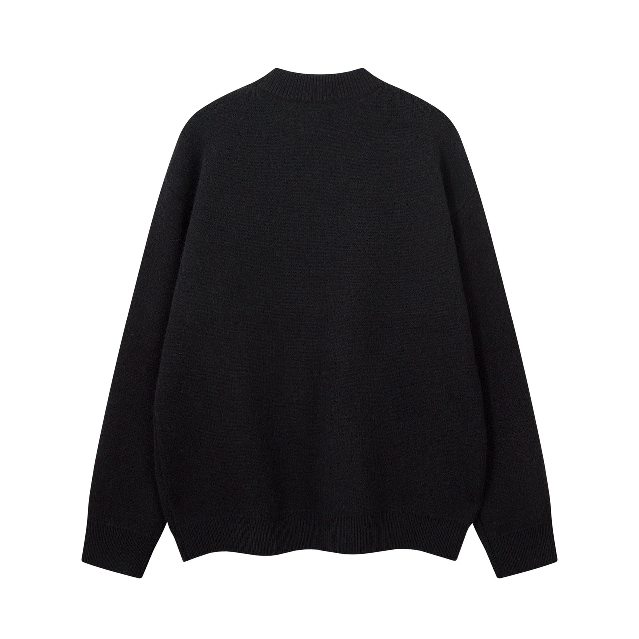 American Streetwear Mink Fur Appliqué Sweater