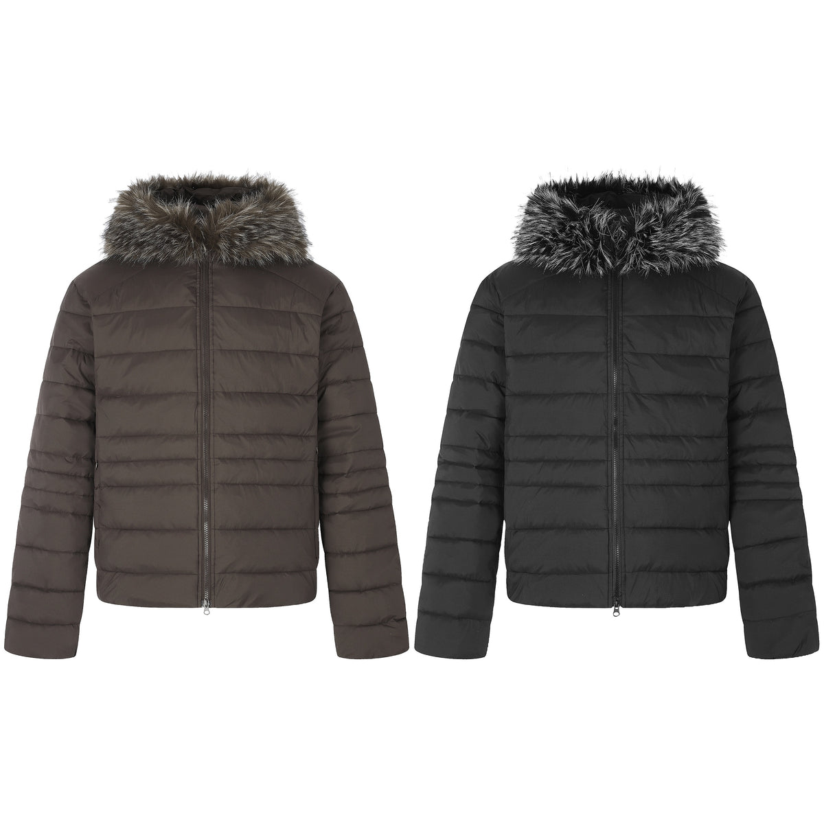 Omirad Faux Fur Collar Quilted Puffer Jacket