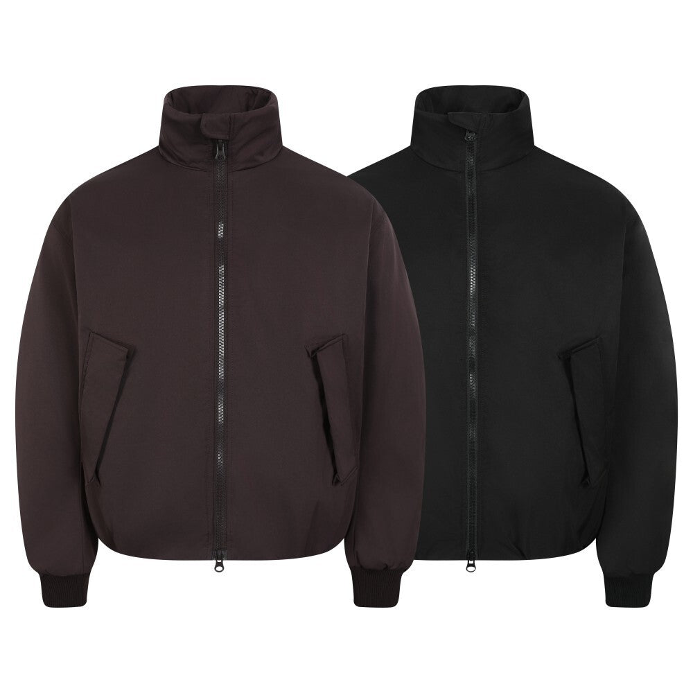 Streetwear Vintage Stand-Collar Oversized Padded Jacket