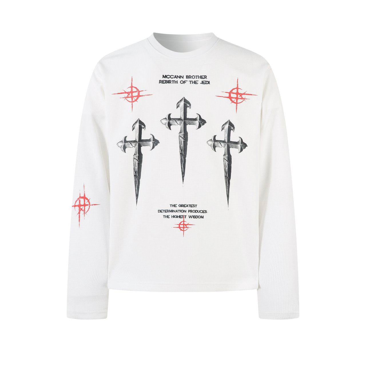 American High Street Numeric Print Waffle Sweatshirt
