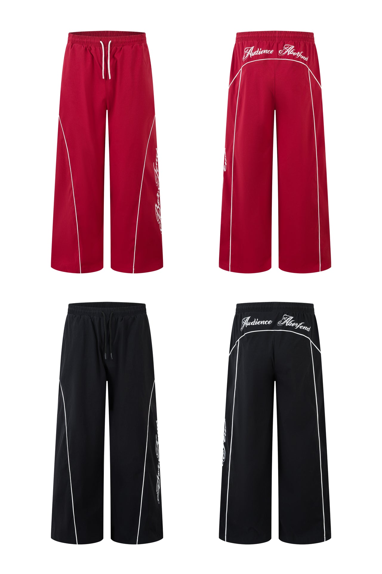 American High Street Letter Embroidery Casual Pants