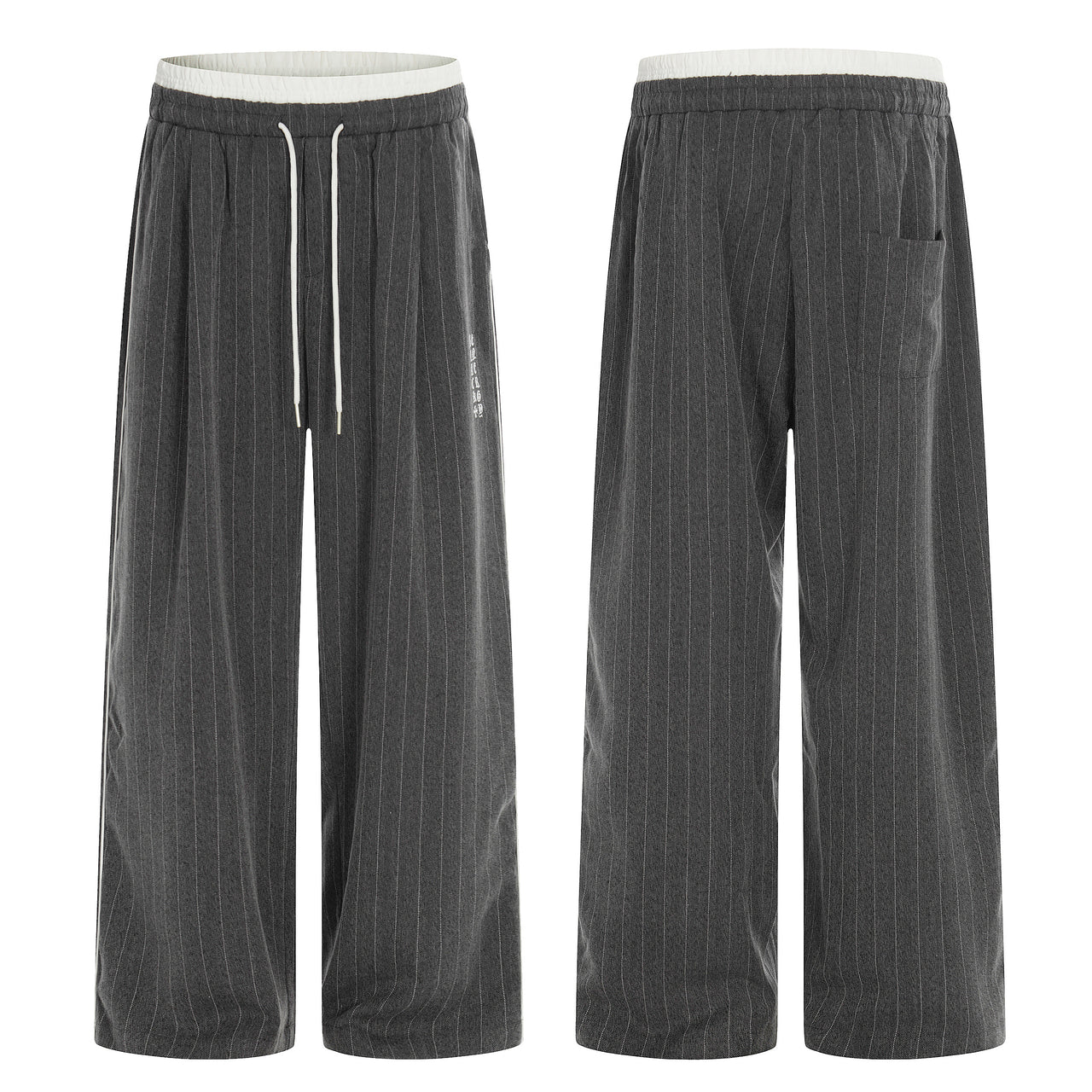 Omirad Pinstripe Wide-Leg Track Pants
