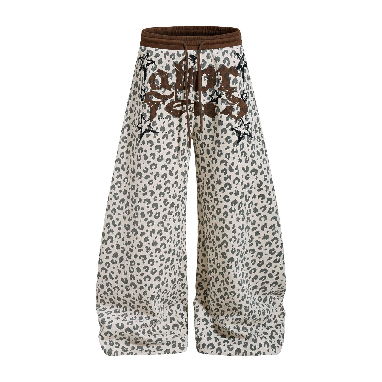Omirad Leopard Graphic Wide-Leg Pants