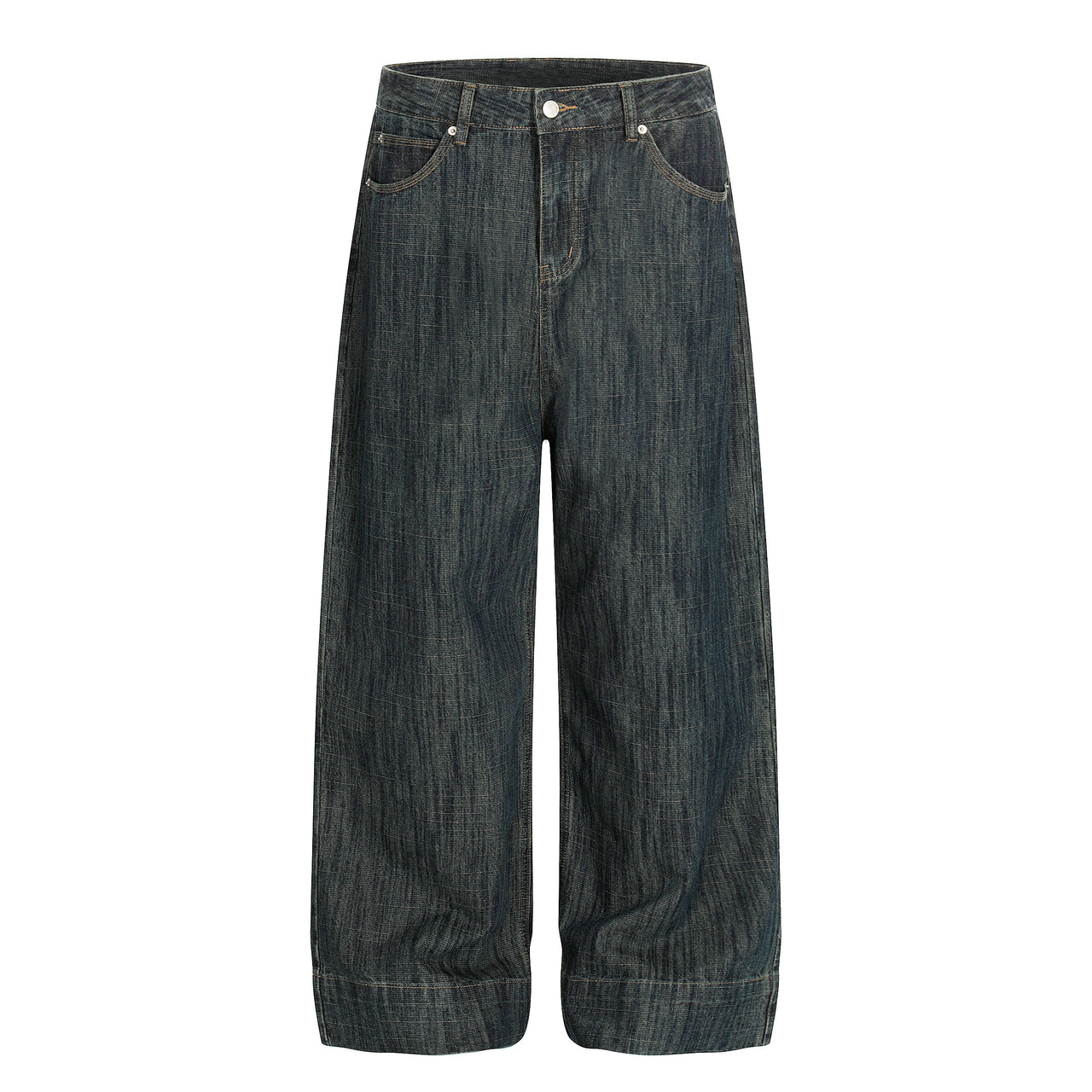 American Retro Striped Straight Jeans