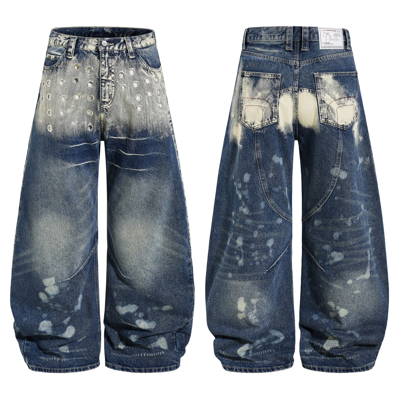 Omirad “Grommet Washed Balloon Jeans