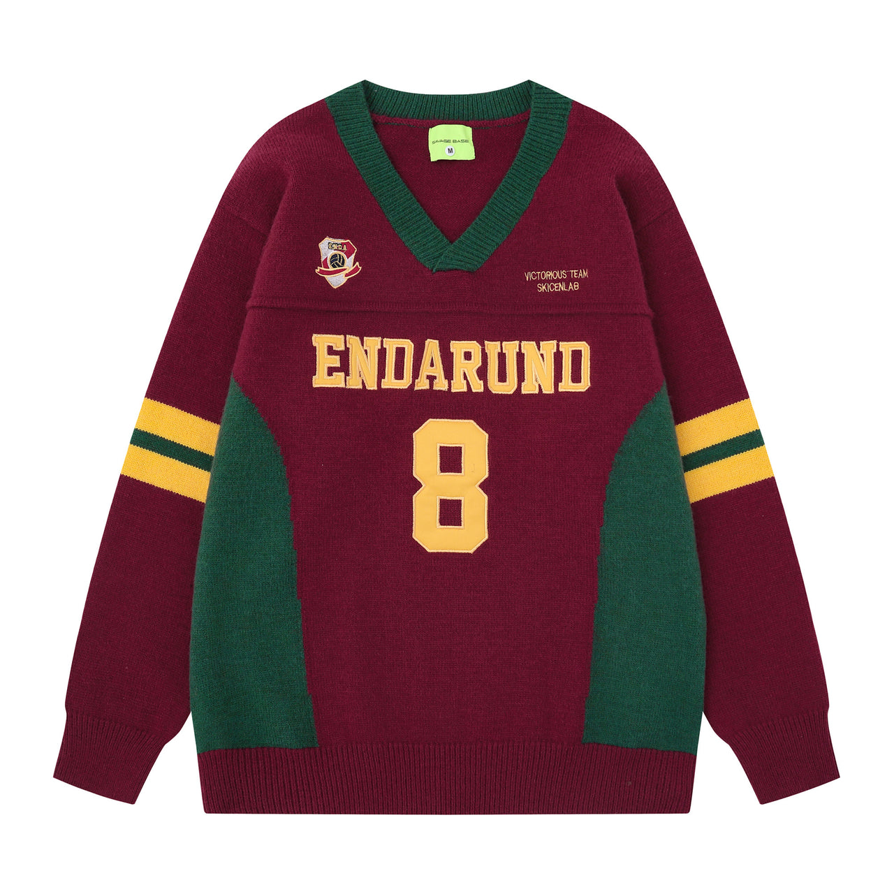 American Streetwear Appliqué Knit Sweater