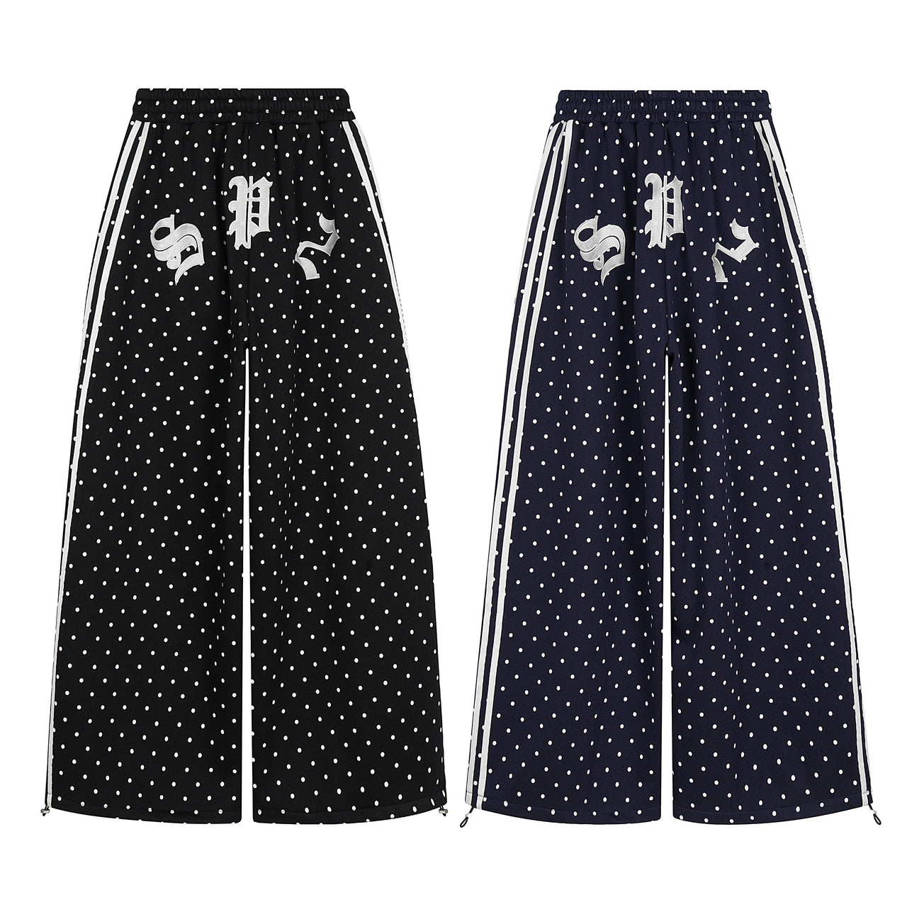 Omirad Polka Dot Wide-Leg Track Pants