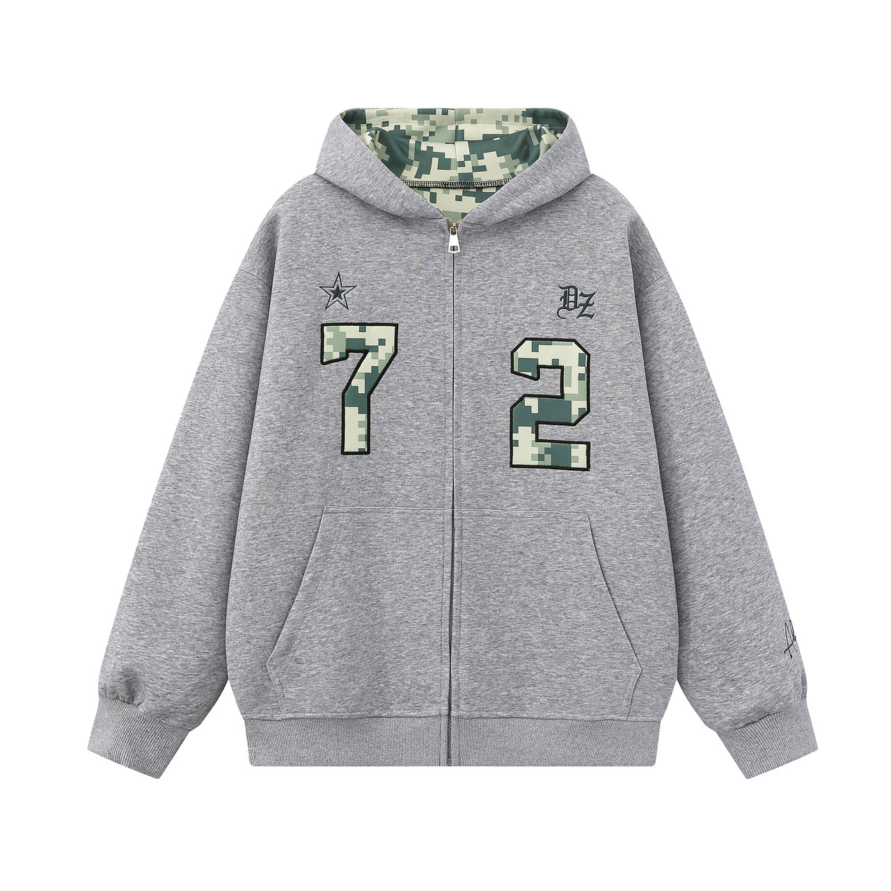 American Vintage Embroidered Casual Hoodie