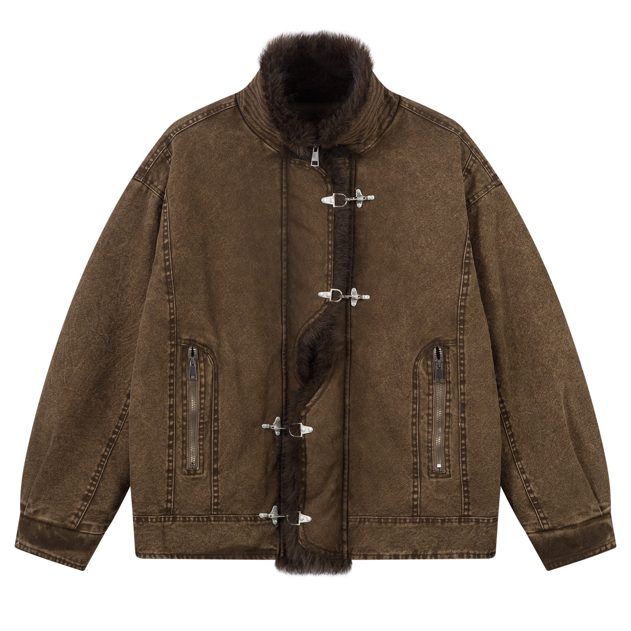 Omirad Toggle Fur-Lined Jacket