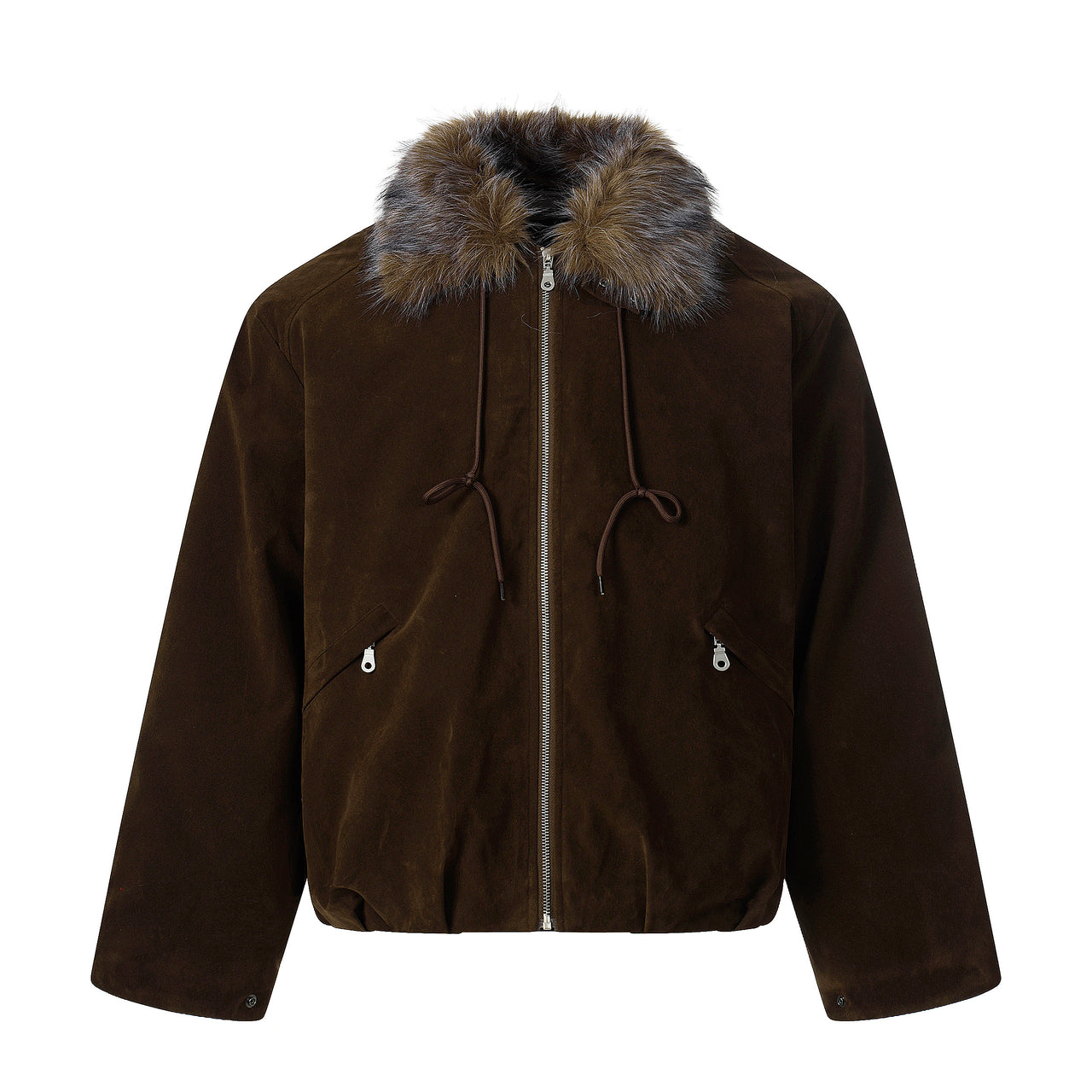 Vintage Old Money Style Fur-Collar Padded Jacket