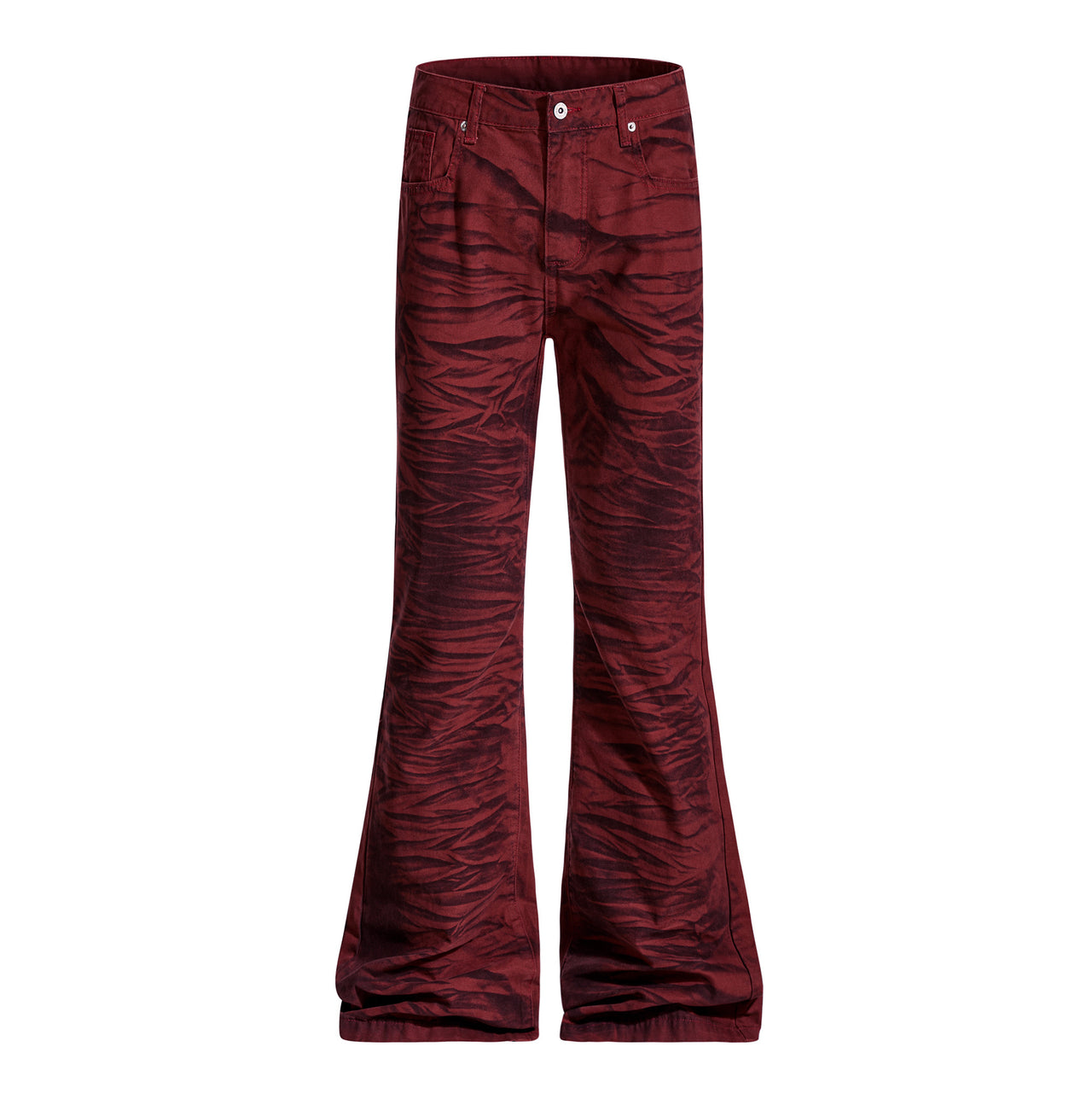 Omirad Tiger-Pattern Flared Pants