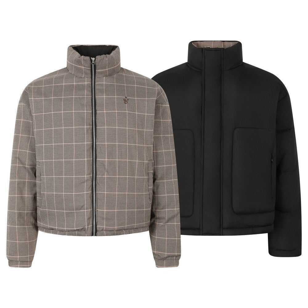 American High-Street Reversible Houndstooth Structured Padded Jacke