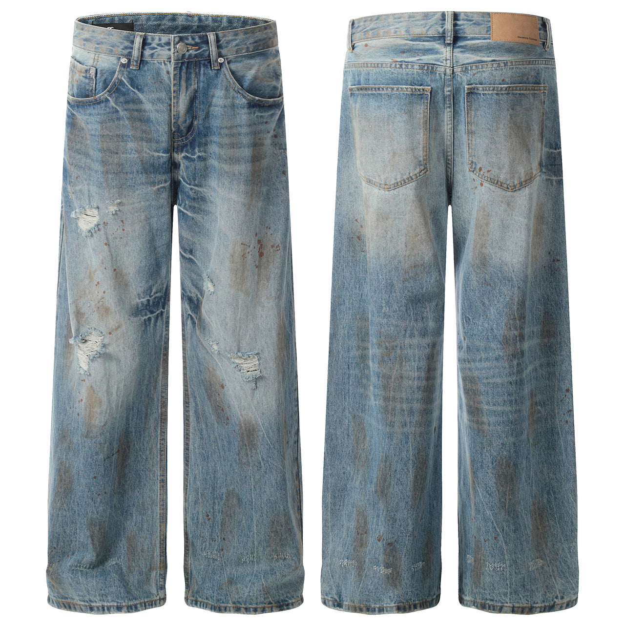 American Vintage Dirty Wash Distressed Jeans