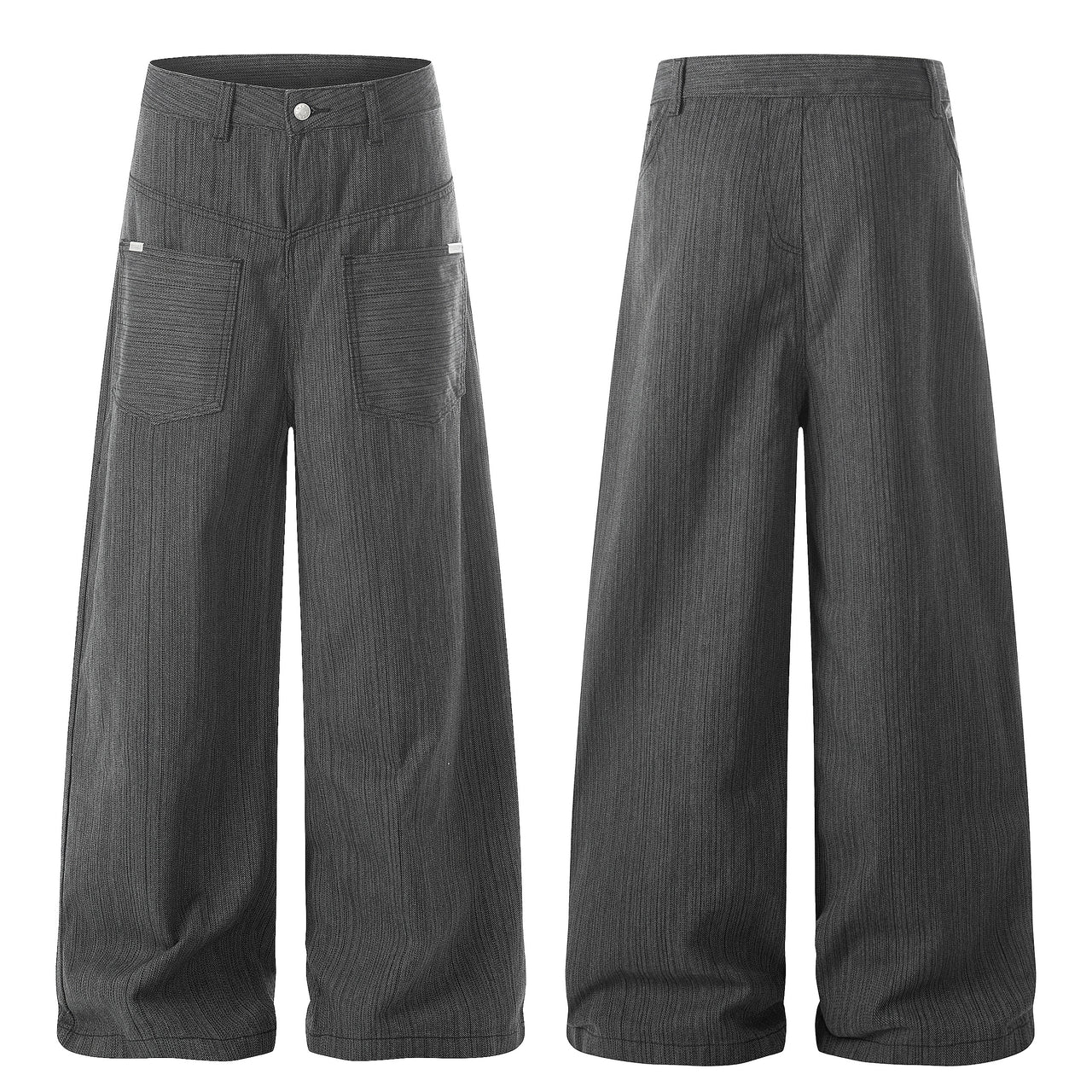 Omirad Textured Wide-Leg Utility Pants